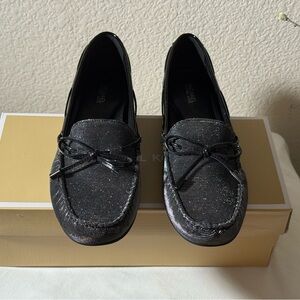 Michael Kors Black Moccasins with Classic Stitching